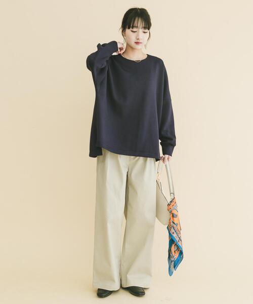 ITEMS URBANRESEARCH（アイテムズ アーバンリサーチ）の「ダンボールバックジッププルオーバー（スウェット・レディース・ネイビー/オフホワイト/ライトブルー・FREE）」の20枚目の写真