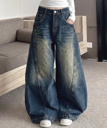 yuue' ( wear )（ユーイ）の「カーブワイドデニムパンツ/ユニセックス（デニムパンツ）」