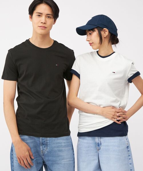 tommy jeans(トミー ジーンズ)の「【オンライン限定】ユニセックス クルーネックTシャツ 3枚パック(ホワイト/ブラック/ネイビー)(Tシャツ/カットソー・メンズ・マルチ・MEDIUM/LARGE/XX-LARGE/SMALL/X-LARGE)」の12枚目の写真