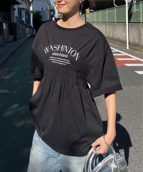 RANAN（ラナン）の「【遮熱・防シワ・接触冷感・UV対策】多機能シャーリングプリントTシャツ（Tシャツ/カットソー・レディース・ブルー/ブラック/ホワイト・LL/M/L）」の11枚目の写真