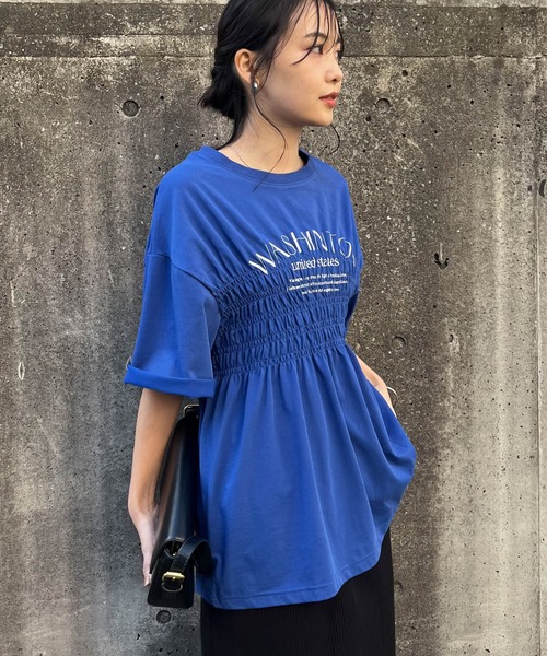 RANAN（ラナン）の「【遮熱・防シワ・接触冷感・UV対策】多機能シャーリングプリントTシャツ（Tシャツ/カットソー・レディース・ブルー/ブラック/ホワイト・LL/M/L）」の19枚目の写真