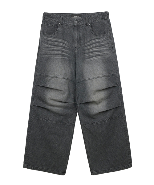 IDWS(アイドンワナセル)の「Cactus Pattern Maxi Denim Pants Black(デニムパンツ・レディース・その他・0/1/2)」の2枚目の写真