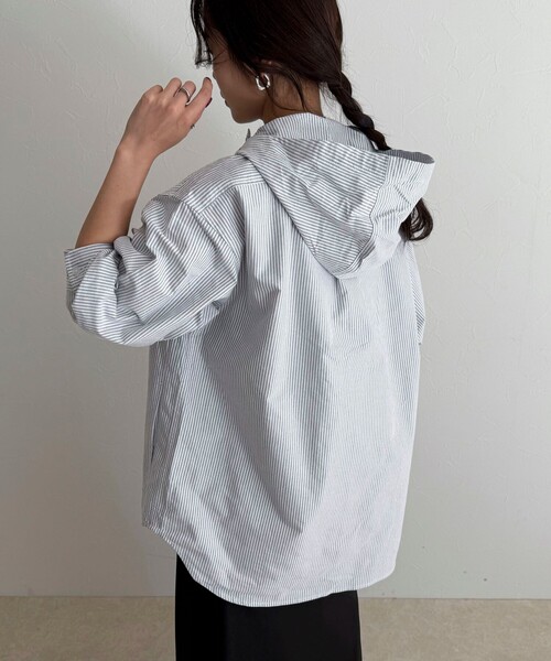 fredy emue（フレディエミュ）の「【GEVACO/ゲバコ】フーディシャツ（シャツ/ブラウス・レディース・パープル系その他/ブラック系その他/ブルー系その他・38）」の10枚目の写真