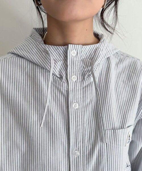 fredy emue（フレディエミュ）の「【GEVACO/ゲバコ】フーディシャツ（シャツ/ブラウス・レディース・パープル系その他/ブラック系その他/ブルー系その他・38）」の17枚目の写真