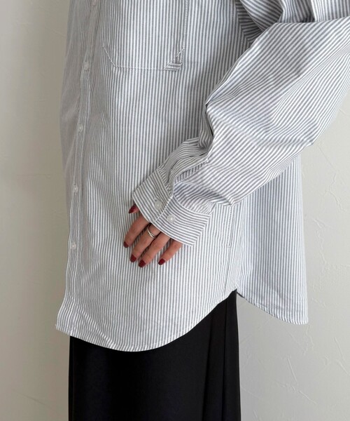 fredy emue（フレディエミュ）の「【GEVACO/ゲバコ】フーディシャツ（シャツ/ブラウス・レディース・パープル系その他/ブラック系その他/ブルー系その他・38）」の20枚目の写真