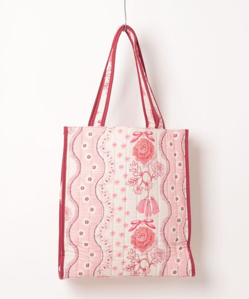 Cath Kidston（キャスキッドソン）の「キルテッド ラージブックバッグ Spitalfields Silk（トートバッグ・レディース・ピンク・FREE）」の6枚目の写真
