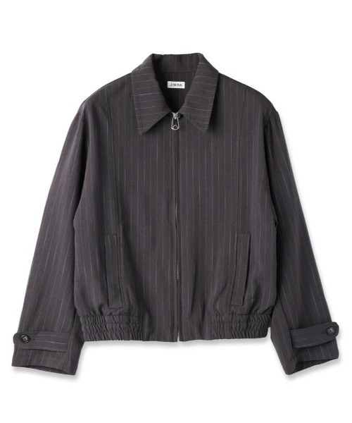 JIEDA(ジエダ)の「STRIPE ZIP JACKET(ブルゾン・メンズ・グレー/ネイビー・2/1)」の2枚目の写真