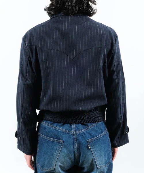 JIEDA(ジエダ)の「STRIPE ZIP JACKET(ブルゾン・メンズ・グレー/ネイビー・2/1)」の9枚目の写真
