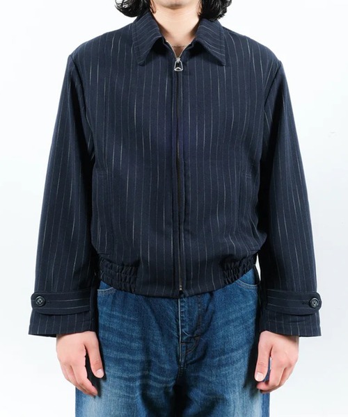 JIEDA(ジエダ)の「STRIPE ZIP JACKET(ブルゾン・メンズ・グレー/ネイビー・2/1)」の8枚目の写真