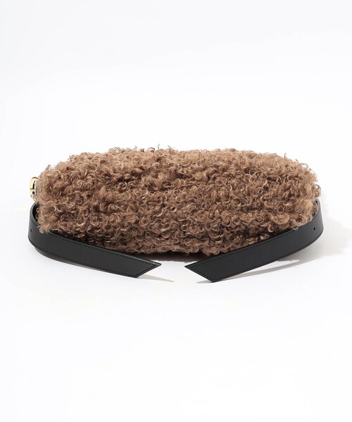 VIOLAd'ORO(ヴィオラドーロ)の「VIOLAd'ORO フェイクファー ショルダーバッグ(ハンドバッグ・レディース・ダークブラウン・FREE)」の6枚目の写真