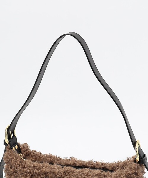 VIOLAd'ORO(ヴィオラドーロ)の「VIOLAd'ORO フェイクファー ショルダーバッグ(ハンドバッグ・レディース・ダークブラウン・FREE)」の5枚目の写真