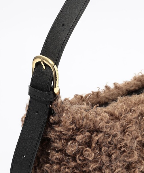 VIOLAd'ORO(ヴィオラドーロ)の「VIOLAd'ORO フェイクファー ショルダーバッグ(ハンドバッグ・レディース・ダークブラウン・FREE)」の4枚目の写真