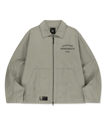 OXFORD ZIP UP JACKET - LIGHT GREY