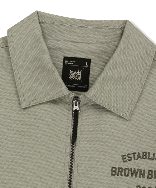 BROWNBREATH(ブラウンブレス)の「OXFORD ZIP UP JACKET - LIGHT GREY(デニムジャケット・レディース・その他・SMALL/MEDIUM/LARGE/X-LARGE)」の9枚目の写真