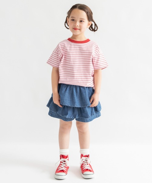 DRC branshes(ディーアールシーブランシェス)の「【WEB限定/DRC】デニムフリルスカパン(デニムパンツ・キッズ・ネイビー/ブラック/ブルー・150/100/130/140/110/120)」の5枚目の写真