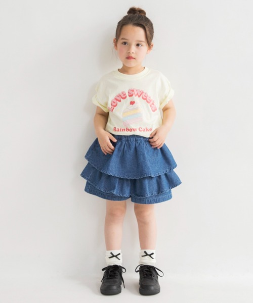 DRC branshes(ディーアールシーブランシェス)の「【WEB限定/DRC】デニムフリルスカパン(デニムパンツ・キッズ・ネイビー/ブラック/ブルー・150/100/130/140/110/120)」の8枚目の写真