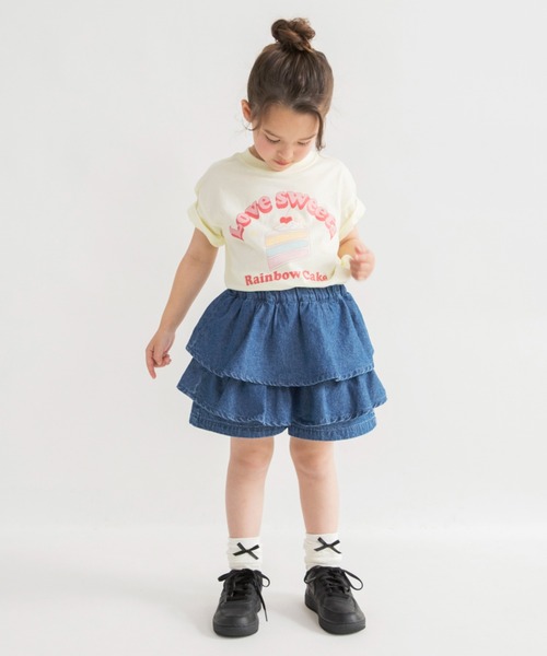 DRC branshes(ディーアールシーブランシェス)の「【WEB限定/DRC】デニムフリルスカパン(デニムパンツ・キッズ・ネイビー/ブラック/ブルー・150/100/130/140/110/120)」の9枚目の写真