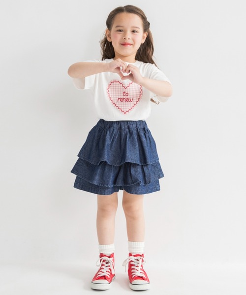 DRC branshes(ディーアールシーブランシェス)の「【WEB限定/DRC】デニムフリルスカパン(デニムパンツ・キッズ・ネイビー/ブラック/ブルー・150/100/130/140/110/120)」の12枚目の写真
