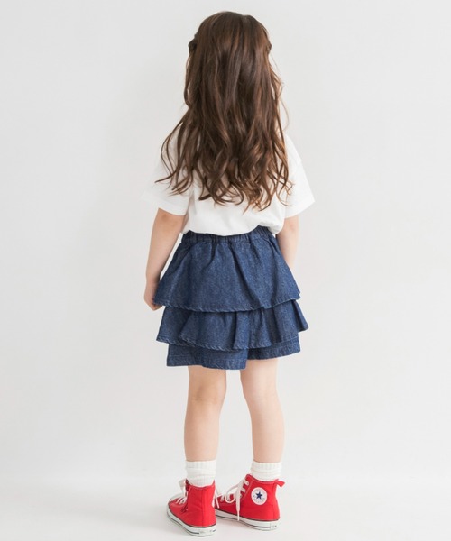 DRC branshes(ディーアールシーブランシェス)の「【WEB限定/DRC】デニムフリルスカパン(デニムパンツ・キッズ・ネイビー/ブラック/ブルー・150/100/130/140/110/120)」の14枚目の写真