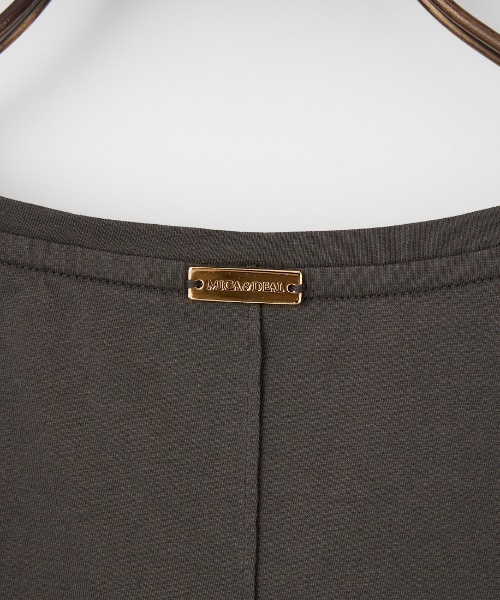 MICA&DEAL（マイカ＆ディール）の「[MICA&DEAL/マイカアンドディール] CHAILLY ロールスリーブ7分袖プリントTシャツ（Tシャツ/カットソー・レディース・ホワイト/ダークグレー/ベージュ・F）」の9枚目の写真