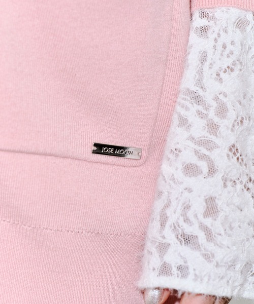 JOSE MOON（ジョゼムーン）の「PLATE VNECK OVER CARDIGAN/プレートブイネックオーバーカーディガン（カーディガン/ボレロ・レディース・ブラック/チャコールグレー/ピンク・38/36）」の9枚目の写真