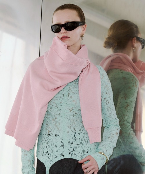 JOSE MOON（ジョゼムーン）の「PLATE VNECK OVER CARDIGAN/プレートブイネックオーバーカーディガン（カーディガン/ボレロ・レディース・ブラック/チャコールグレー/ピンク・38/36）」の13枚目の写真