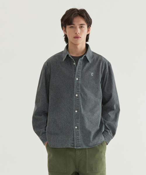 COVERNAT(カバーナット)の「Cロゴデニムシャツグレー(シャツ/ブラウス・メンズ・その他・SMALL/MEDIUM/LARGE/X-LARGE)」の1枚目の写真