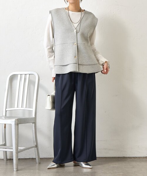 Jena espace merveilleux（ジェナ　エスパスメルヴェイユ）の「ペプラムフリルジレ（ベスト・レディース・ライトグレー/ブラック・FREE）」の17枚目の写真