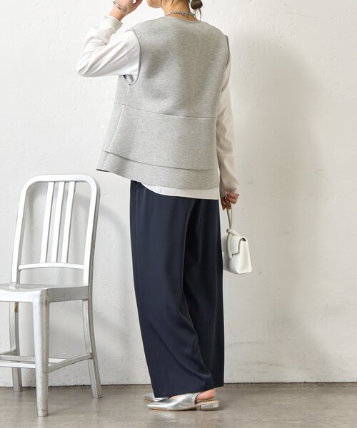 Jena espace merveilleux（ジェナ　エスパスメルヴェイユ）の「ペプラムフリルジレ（ベスト・レディース・ライトグレー/ブラック・FREE）」の18枚目の写真