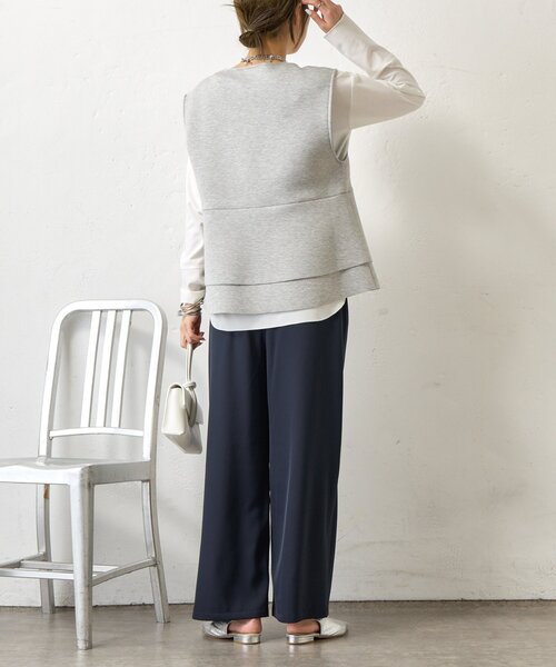 Jena espace merveilleux（ジェナ　エスパスメルヴェイユ）の「ペプラムフリルジレ（ベスト・レディース・ライトグレー/ブラック・FREE）」の19枚目の写真