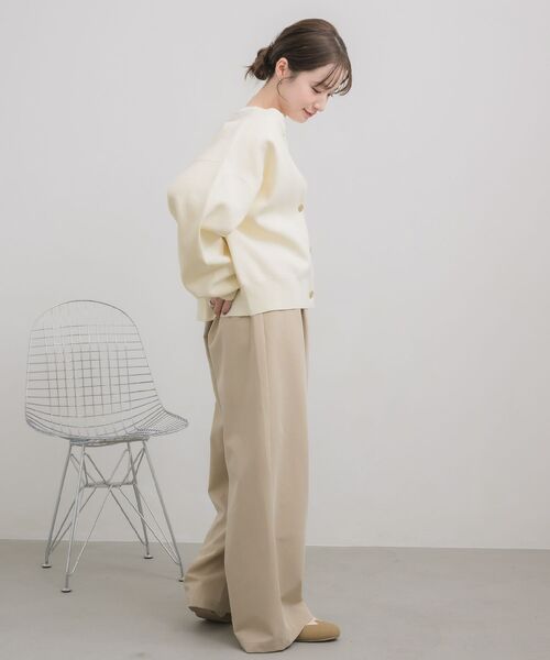 RETRO GIRL（レトロガール）の「ポリNTカーディガン（カーディガン/ボレロ・レディース・オフホワイト/ピンク/ブラック・FREE）」の4枚目の写真