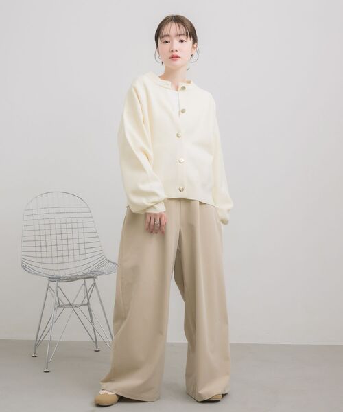 RETRO GIRL（レトロガール）の「ポリNTカーディガン（カーディガン/ボレロ・レディース・オフホワイト/ピンク/ブラック・FREE）」の5枚目の写真