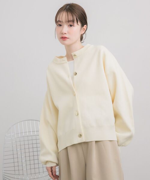 RETRO GIRL（レトロガール）の「ポリNTカーディガン（カーディガン/ボレロ・レディース・オフホワイト/ピンク/ブラック・FREE）」の8枚目の写真