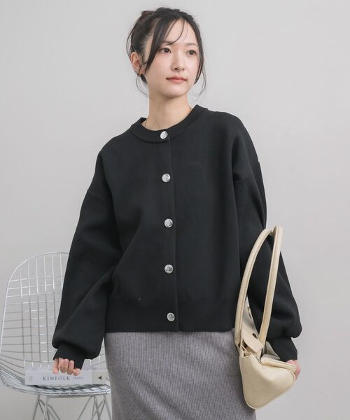 RETRO GIRL（レトロガール）の「ポリNTカーディガン（カーディガン/ボレロ・レディース・オフホワイト/ピンク/ブラック・FREE）」の16枚目の写真