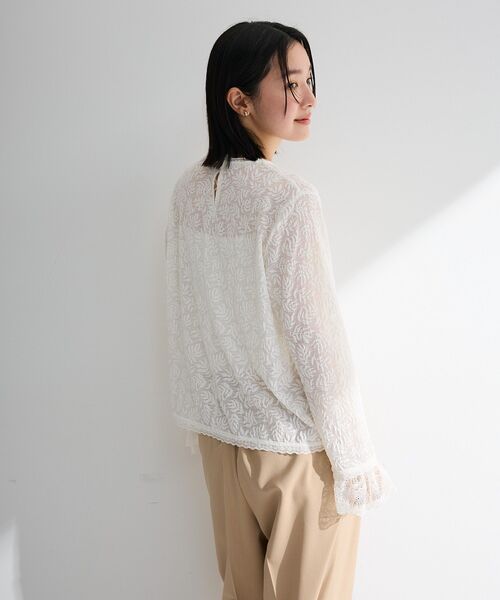 Green Parks(グリーンパークス)の「総レースプルオーバー(Tシャツ/カットソー・レディース・ブラック/ホワイト系その他2・FREE)」の16枚目の写真