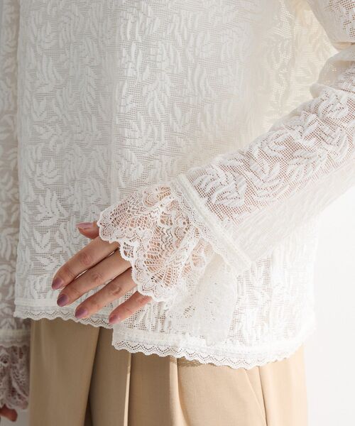 Green Parks(グリーンパークス)の「総レースプルオーバー(Tシャツ/カットソー・レディース・ブラック/ホワイト系その他2・FREE)」の20枚目の写真