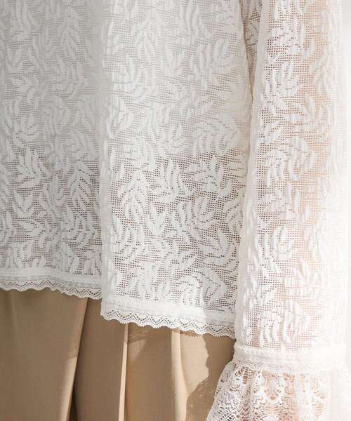 Green Parks(グリーンパークス)の「総レースプルオーバー(Tシャツ/カットソー・レディース・ブラック/ホワイト系その他2・FREE)」の21枚目の写真