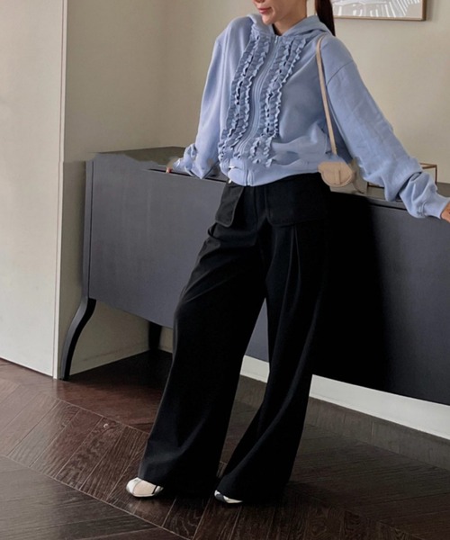 LYEON（リヨン）の「フリルパーカー/フーディー（パーカー・レディース・ブラック/ピンク/ブルー・FREE）」の15枚目の写真