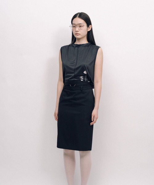 KEISUKEYOSHIDA（ケイスケヨシダ）の「Back Lining Sleeveless Top（シャツ/ブラウス・レディース・ブラック/グレー・M/L）」の5枚目の写真