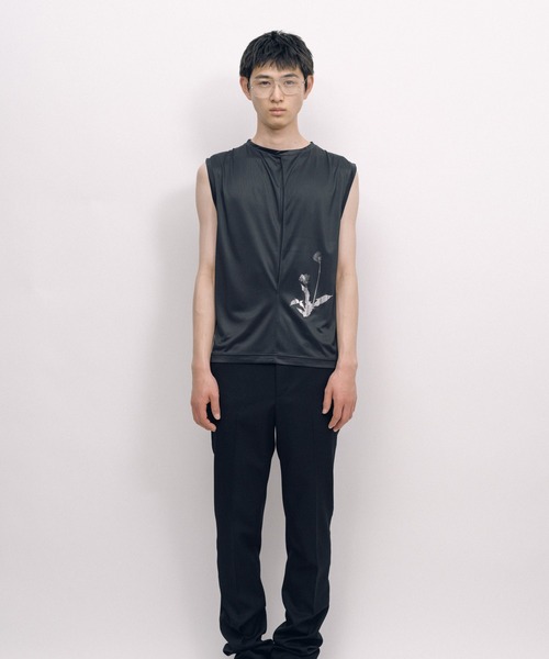 KEISUKEYOSHIDA（ケイスケヨシダ）の「Back Lining Sleeveless Top（シャツ/ブラウス・レディース・ブラック/グレー・M/L）」の6枚目の写真