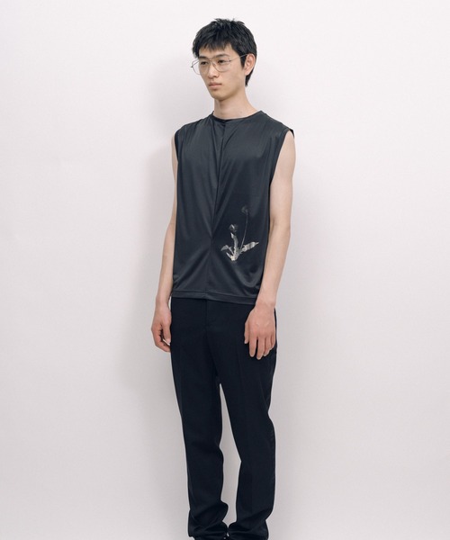 KEISUKEYOSHIDA（ケイスケヨシダ）の「Back Lining Sleeveless Top（シャツ/ブラウス・レディース・ブラック/グレー・M/L）」の7枚目の写真