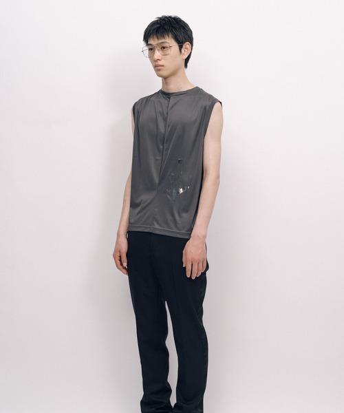 KEISUKEYOSHIDA（ケイスケヨシダ）の「Back Lining Sleeveless Top（シャツ/ブラウス・レディース・ブラック/グレー・M/L）」の18枚目の写真
