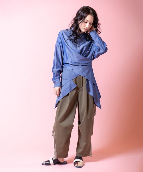 OSMOSIS(オズモーシス)の「タックカーブパンツ(その他パンツ・レディース・ブラウン/ブラック/カーキ・ONE SIZE)」の11枚目の写真