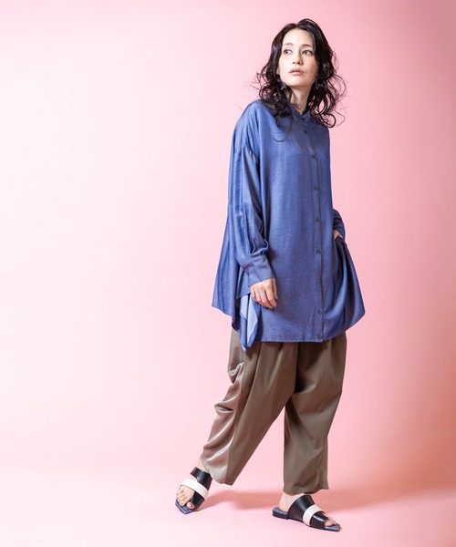 OSMOSIS(オズモーシス)の「タックカーブパンツ(その他パンツ・レディース・ブラウン/ブラック/カーキ・ONE SIZE)」の12枚目の写真