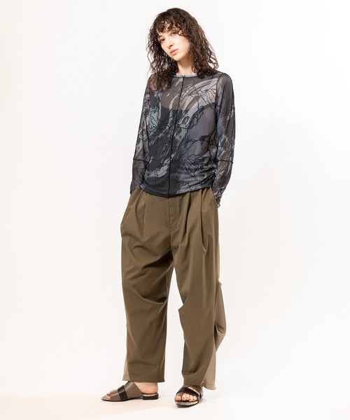 OSMOSIS(オズモーシス)の「タックカーブパンツ(その他パンツ・レディース・ブラウン/ブラック/カーキ・ONE SIZE)」の20枚目の写真