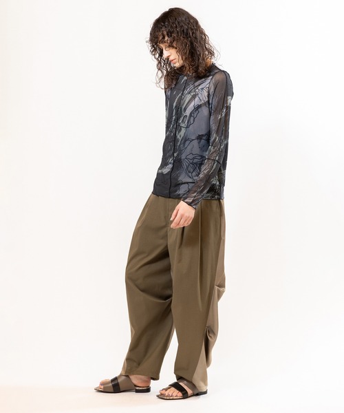 OSMOSIS(オズモーシス)の「タックカーブパンツ(その他パンツ・レディース・ブラウン/ブラック/カーキ・ONE SIZE)」の21枚目の写真