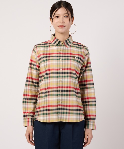 Arnold Palmer(アーノルドパーマー)の「パーマーチェック ストレッチ オックス シェア 長袖シャツ(シャツ/ブラウス・レディース・ネイビー/ベージュ・XS/LL/L/M/S)」の12枚目の写真