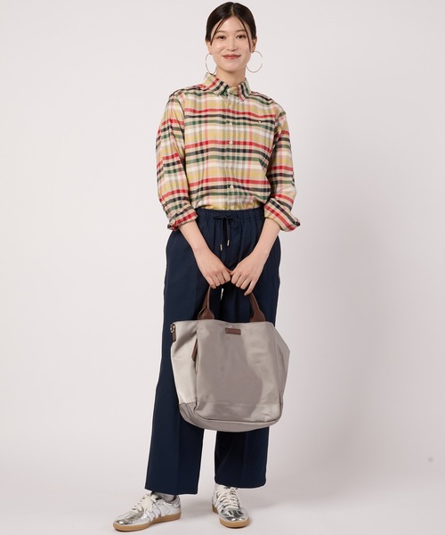 Arnold Palmer(アーノルドパーマー)の「パーマーチェック ストレッチ オックス シェア 長袖シャツ(シャツ/ブラウス・レディース・ネイビー/ベージュ・XS/LL/L/M/S)」の6枚目の写真
