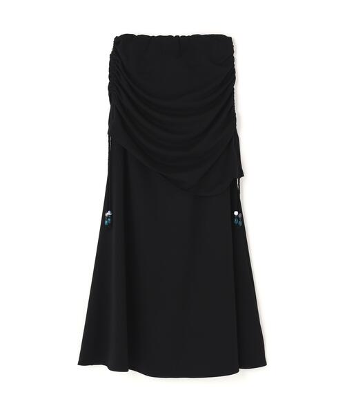 AULA AILA（アウラアイラ）の「AULA AILA/アウラアイラ/3WAY GATHER FLARESKIRT（スカート・レディース・グレー/ブラック・0）」の8枚目の写真