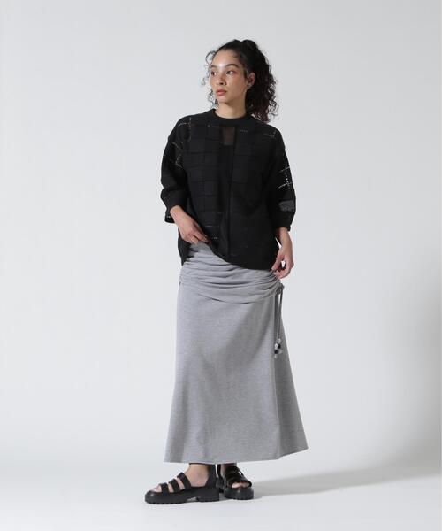 AULA AILA（アウラアイラ）の「AULA AILA/アウラアイラ/3WAY GATHER FLARESKIRT（スカート・レディース・グレー/ブラック・0）」の10枚目の写真